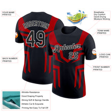 Load image into Gallery viewer, Custom Black Red-White 3D Esports Performance T-Shirt