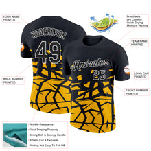 Load image into Gallery viewer, Custom Black Gold-White 3D Esports Performance T-Shirt