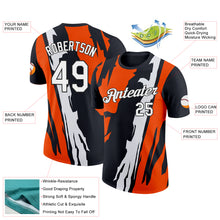 Load image into Gallery viewer, Custom Black White-Orange 3D Esports Performance T-Shirt