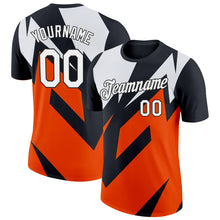Load image into Gallery viewer, Custom Black White-Orange 3D Esports Performance T-Shirt