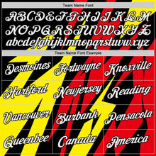 Load image into Gallery viewer, Custom Black Light Yellow-Fire Red 3D Esports Performance T-Shirt