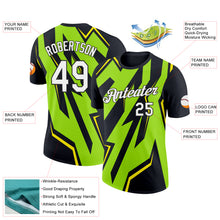 Load image into Gallery viewer, Custom Black Neon Green-Light Yellow 3D Esports Performance T-Shirt