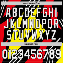 Load image into Gallery viewer, Custom Black Light Yellow-Fire Red 3D Esports Performance T-Shirt