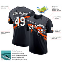 Load image into Gallery viewer, Custom Black Orange-Steel Gray 3D Esports Performance T-Shirt