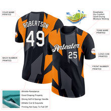 Load image into Gallery viewer, Custom Black Bay Orange-Steel Gray 3D Esports Performance T-Shirt