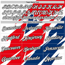 Load image into Gallery viewer, Custom White Fire Red US Navy Blue-Black 3D Esports Performance T-Shirt