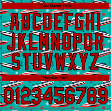 Load image into Gallery viewer, Custom Aqua Red-Black 3D Pattern Design Sailing Cruise Ship Columbus Day Performance T-Shirt