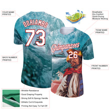 Load image into Gallery viewer, Custom Shadow Blue White-Red 3D Pattern Design Sailing Ship Columbus Day Performance T-Shirt