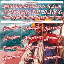 Load image into Gallery viewer, Custom Shadow Blue White-Red 3D Pattern Design Sailing Ship Columbus Day Performance T-Shirt