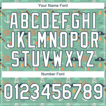 Load image into Gallery viewer, Custom Ice Blue White-Midnight Green 3D Pattern Design Sailing Ship Wheel Anchor Columbus Day Performance T-Shirt