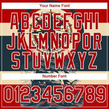 Load image into Gallery viewer, Custom Red White 3D Pattern Design Sailing Ship Compass Columbus Day Performance T-Shirt