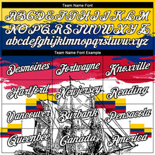 Load image into Gallery viewer, Custom Gold Royal Red-Black 3D Pattern Design Sailing Ship Columbus Day Colombian Flag Performance T-Shirt