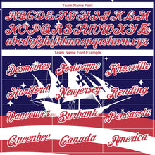 Load image into Gallery viewer, Custom Navy Red-White 3D Pattern Design Sailing Ship Columbus Day American Flag Performance T-Shirt