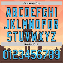 Load image into Gallery viewer, Custom Medium Pink Sky Blue-Black 3D Pattern Design Father's Day Family Love Authentic Baseball Jersey