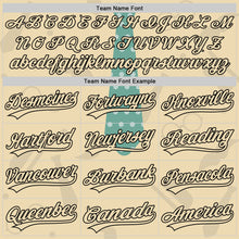 Load image into Gallery viewer, Custom Cream Black 3D Pattern Design Father's Day Tie Authentic Baseball Jersey