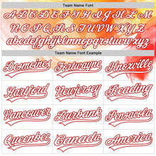 Load image into Gallery viewer, Custom White Red 3D Pattern Design Mother's Day Family Love Authentic Baseball Jersey