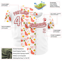 Load image into Gallery viewer, Custom White Red 3D Pattern Design Mother's Day Love Authentic Baseball Jersey