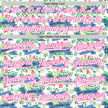 Load image into Gallery viewer, Custom White Pink 3D Pattern Design Mother's Day Flower Authentic Baseball Jersey