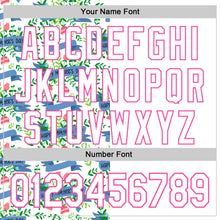 Load image into Gallery viewer, Custom White Pink 3D Pattern Design Mother's Day Flower Authentic Baseball Jersey