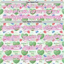 Load image into Gallery viewer, Custom Green White-Pink 3D Pattern Design Mother's Day Love Authentic Baseball Jersey