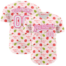 Load image into Gallery viewer, Custom Light Pink White-Pink 3D Pattern Design Mother's Day Flower Authentic Baseball Jersey