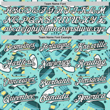 Load image into Gallery viewer, Custom Ice Blue White-Black Comic Doodle Ballgame 3D Pattern Design Authentic Baseball Jersey