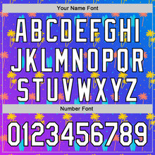 Load image into Gallery viewer, Custom Purple White-Black 3D Hawaii Tropical Palm Tree Authentic Baseball Jersey