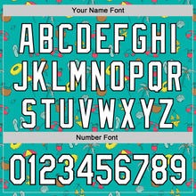 Load image into Gallery viewer, Custom Aqua White-Black 3D Hawaii Tropical Palm Tree And Beach Authentic Baseball Jersey