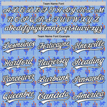 Load image into Gallery viewer, Custom Light Blue White-Black 3D Hawaii Tropical Palm Tree And Cactus Authentic Baseball Jersey