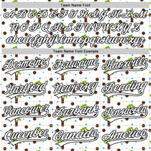 Load image into Gallery viewer, Custom White Black 3D Hawaii Tropical Palm Tree Authentic Baseball Jersey