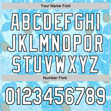 Load image into Gallery viewer, Custom Ice Blue White-Black 3D Hawaii Tropical Palm Leaves And Fruit Pineapple Authentic Baseball Jersey