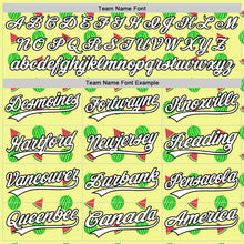 Load image into Gallery viewer, Custom Yellow White-Black 3D Hawaii Fruit Watermelon Authentic Baseball Jersey