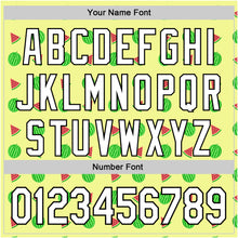 Load image into Gallery viewer, Custom Yellow White-Black 3D Hawaii Fruit Watermelon Authentic Baseball Jersey