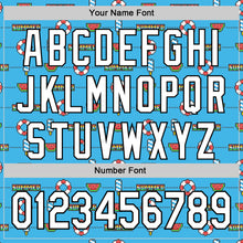 Load image into Gallery viewer, Custom Sky Blue White-Black 3D Hawaii Summer Fruit Watermelon Authentic Baseball Jersey