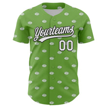 Load image into Gallery viewer, Custom Green White-Black 3D Hawaii Fruit Lemon Authentic Baseball Jersey