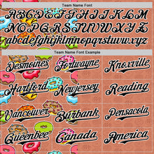 Load image into Gallery viewer, Custom Brown Black-White 3D Pattern Design Foodie Food Dessert Doughnut Authentic Baseball Jersey