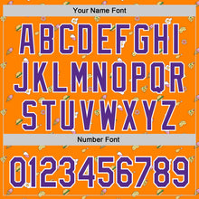 Load image into Gallery viewer, Custom Bay Orange Purple-White 3D Pattern Design Foodie Fast Food Cheese Pizza Dessert Ice Cream Authentic Baseball Jersey