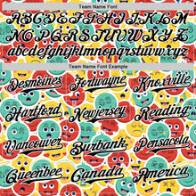 Load image into Gallery viewer, Custom White Black 3D Pattern Design Funny Cartoon Emoji Face Authentic Baseball Jersey