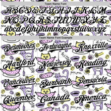 Load image into Gallery viewer, Custom White Black 3D Pattern Design Funny Cartoon Animal Cat And Dog Authentic Baseball Jersey