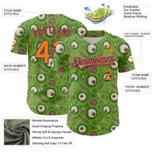 Load image into Gallery viewer, Custom Green Bay Orange-Purple 3D Pattern Design Funny Cartoon Monster Authentic Baseball Jersey