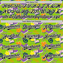 Load image into Gallery viewer, Custom Neon Green Black-White 3D Pattern Design Funny Cartoon Cloud Rain Authentic Baseball Jersey