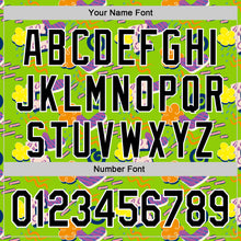 Load image into Gallery viewer, Custom Neon Green Black-White 3D Pattern Design Funny Cartoon Cloud Rain Authentic Baseball Jersey