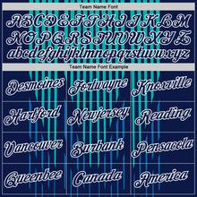 Load image into Gallery viewer, Custom Navy Blue-Aqua 3D Esports Performance T-Shirt