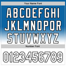 Load image into Gallery viewer, Custom Blue White-Black 3D Pattern Design Father's Day Family Love Fade Authentic Baseball Jersey