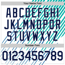 Load image into Gallery viewer, Custom White Navy Blue-Aqua 3D Esports Performance T-Shirt