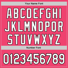 Load image into Gallery viewer, Custom Neon Pink White-Blue 3D Pattern Design Father's Day Family Love Authentic Baseball Jersey