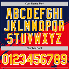 Load image into Gallery viewer, Custom Navy Gold-Fire Red 3D Esports Performance T-Shirt