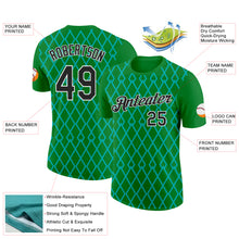 Load image into Gallery viewer, Custom Grass Green Black-Aqua 3D Esports Performance T-Shirt