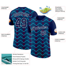 Load image into Gallery viewer, Custom Navy Ice Blue-Red 3D Esports Performance T-Shirt