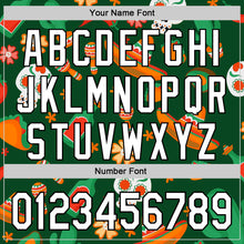 Load image into Gallery viewer, Custom Green White-Black 3D Mexican Festival Sombrero And Skull Cinco de Mayo Authentic Baseball Jersey